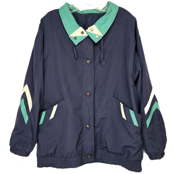 Current Seen Essentials VTG 80s/90s Reversible Colorblock Coat – Size XL - Picture 2 of 15